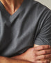 Men's Premium Slub V-Neck Tee - Iron